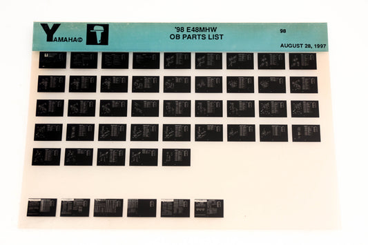 OEM Yamaha YN020-35 1998 E48MHW Outboard Parts List Microfiche