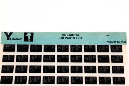 OEM Yamaha YN020-35 1998 E48MHW Outboard Parts List Microfiche