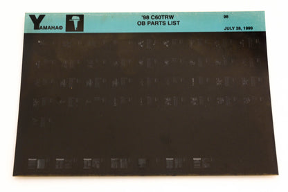 OEM Yamaha YN020-38 1998 C60TRW Outboard Parts List Microfiche