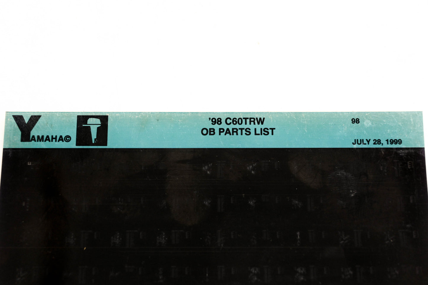 OEM Yamaha YN020-38 1998 C60TRW Outboard Parts List Microfiche