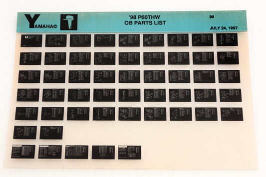 OEM Yamaha YN020-39 1998 P60THW Outboard Parts List Microfiche