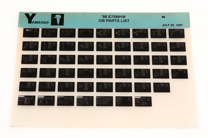OEM Yamaha YN020-41 1998 E75MHW Outboard Parts List Microfiche