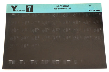 OEM Yamaha YN020-42 1998 C75TRW Outboard Parts List Microfiche