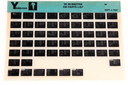 OEM Yamaha YN020-45 1998 90/B90TRW Outboard Parts List Microfiche