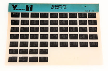 OEM Yamaha YN020-46 1998 B115TLRW Outboard Parts List Microfiche