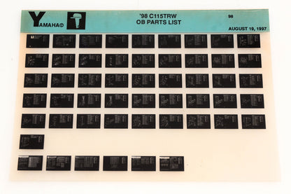 OEM Yamaha YN020-47 1998 C115TRW Outboard Parts List Microfiche