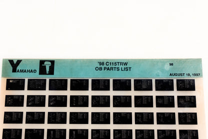 OEM Yamaha YN020-47 1998 C115TRW Outboard Parts List Microfiche