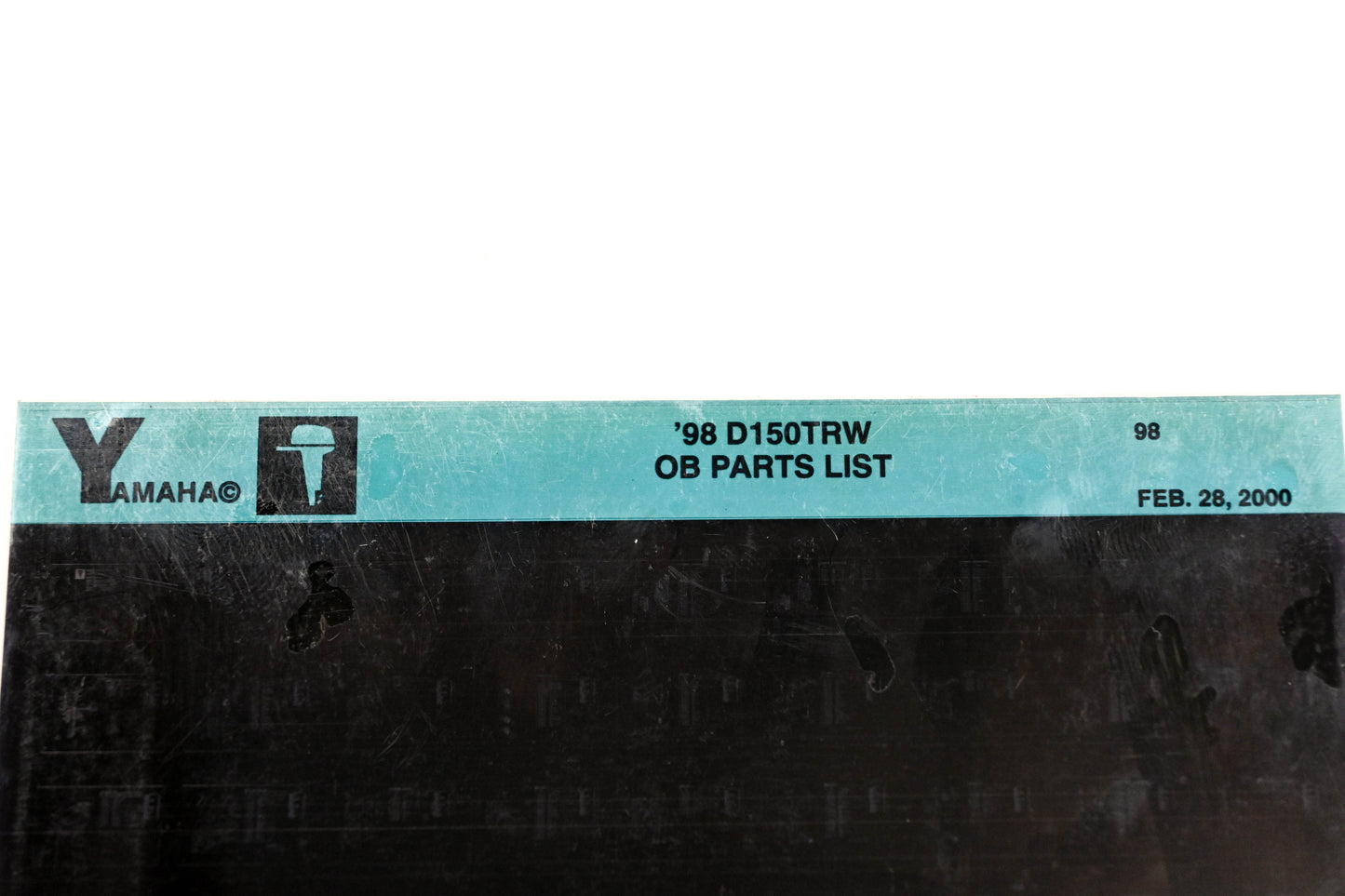 OEM Yamaha YN020-48 1998 D150TRW Outboard Parts List Microfiche