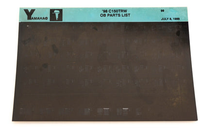 OEM Yamaha YN020-49 1998 C150TRW Outboard Parts List Microfiche