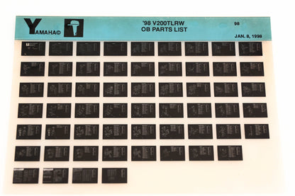 OEM Yamaha YN020-51 1998 V200TLRW Outboard Parts List Microfiche
