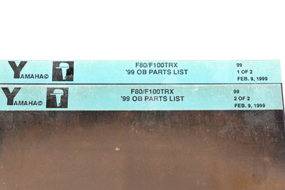 OEM Yamaha YN020-53 1999 F80/F100TRX Outboard Parts List Microfiche Lot
