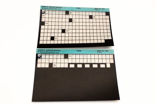 OEM Yamaha YN020-54 1999 F25X Service Manual Microfiche Lot