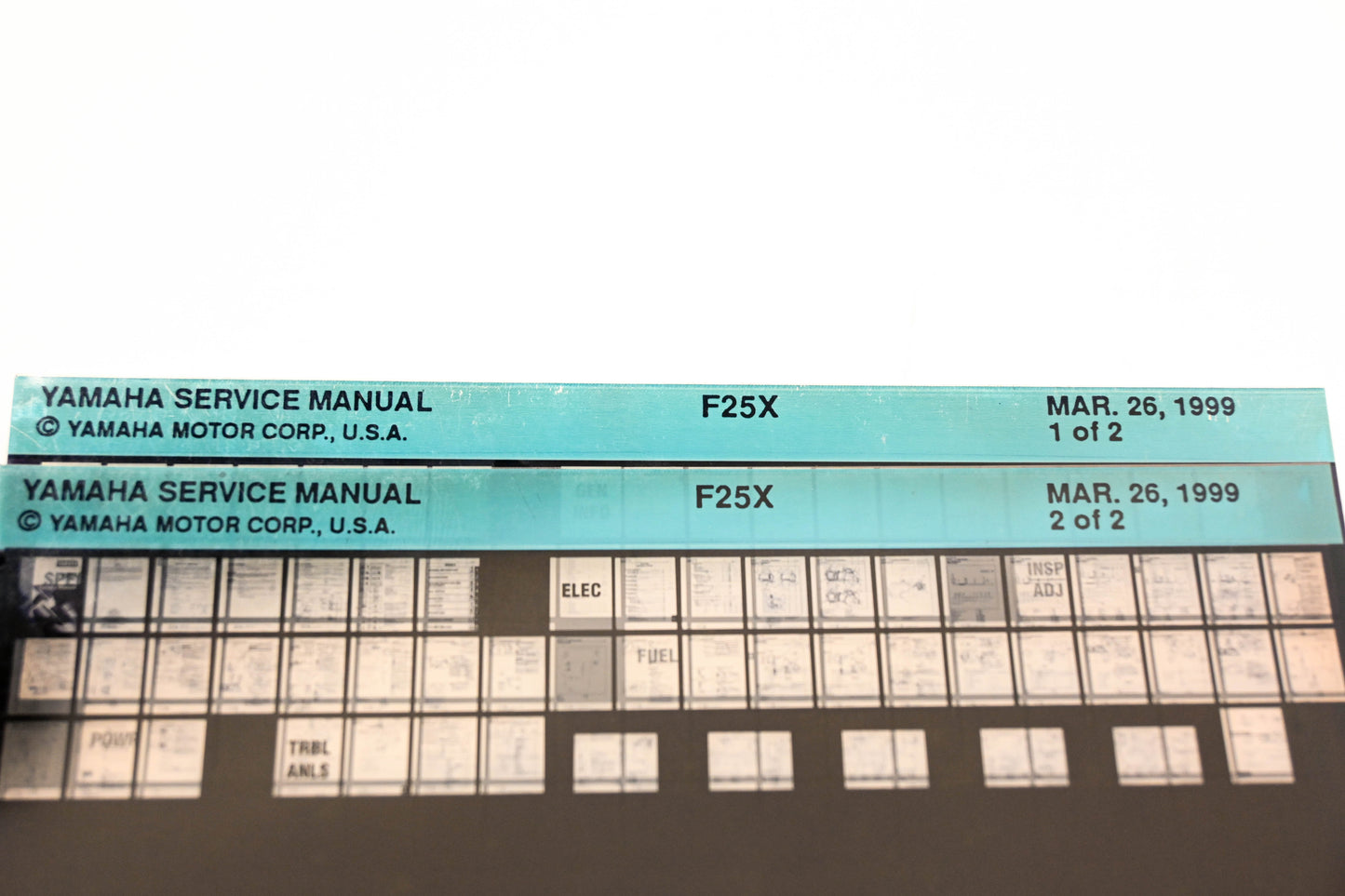 OEM Yamaha YN020-54 1999 F25X Service Manual Microfiche Lot