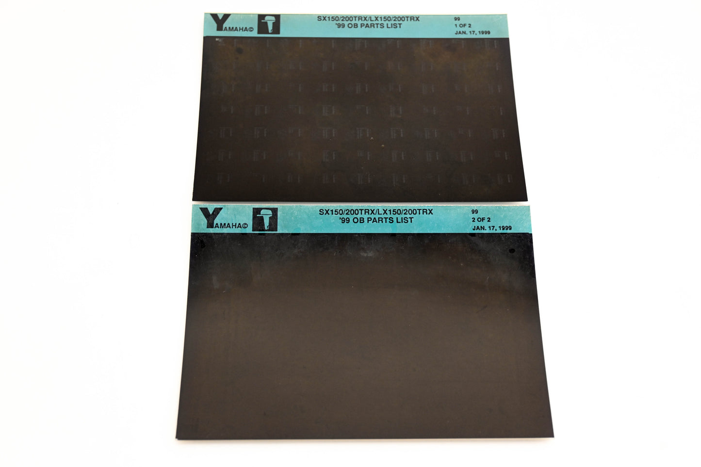 OEM Yamaha YN020-56 1999 SX150/200TRX/L150/200TRX Parts List Microfiche Lot