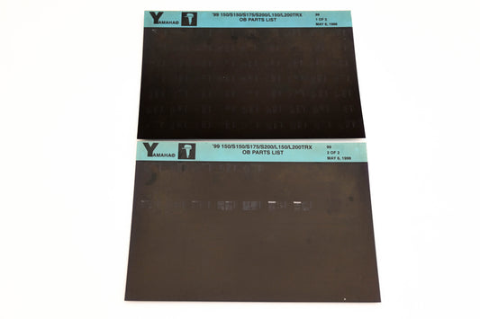 OEM Yamaha YN020-57 1999 150/S150/S175/S200/L150/L200TRX Parts List Microfiche Lot