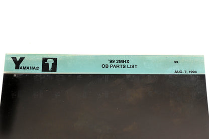 OEM Yamaha YN020-58 1999 2MHX Outboard Parts List Microfiche