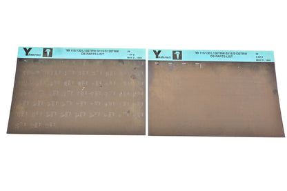 OEM Yamaha YN020-60 1999 115/130/L130TRW-S115/S130TRW Parts List Microfiche Lot