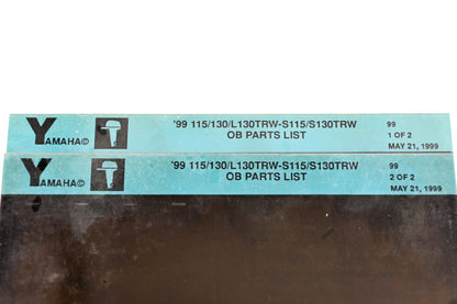 OEM Yamaha YN020-60 1999 115/130/L130TRW-S115/S130TRW Parts List Microfiche Lot
