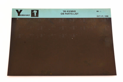 OEM Yamaha YN020-63 1999 4/5MHX Outboard Parts List Microfiche