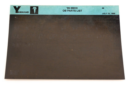 OEM Yamaha YN020-67 19998MHX Outboard Parts List Microfiche