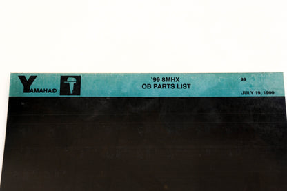 OEM Yamaha YN020-67 19998MHX Outboard Parts List Microfiche