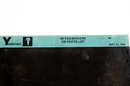 OEM Yamaha YN020-69 1999 F9/9/MHX/ERX Outboard Parts List Microfiche