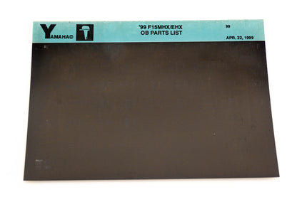OEM Yamaha YN020-70 1999 F15MHX/EHX Outboard Parts List Microfiche