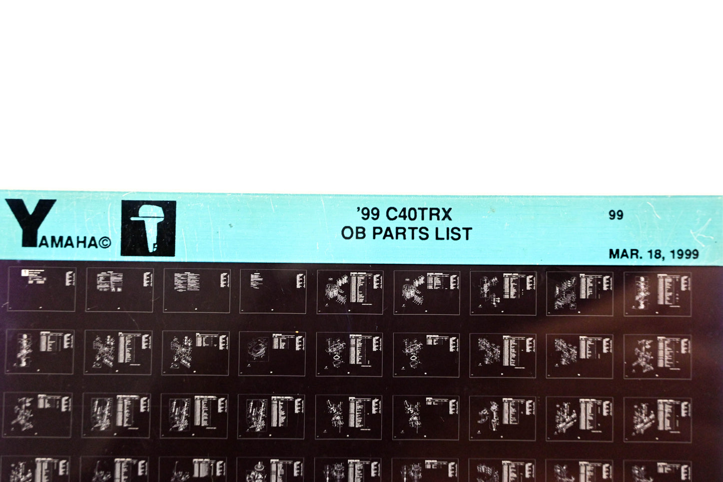 OEM Yamaha YN020-73 1999 C40TRX Outboard Parts List Microfiche