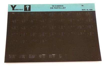 OEM Yamaha YR009-6 1999 E48MHX Outboard Parts List Microfiche