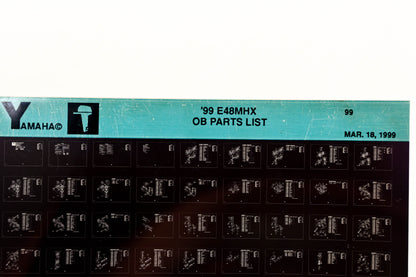 OEM Yamaha YR009-6 1999 E48MHX Outboard Parts List Microfiche