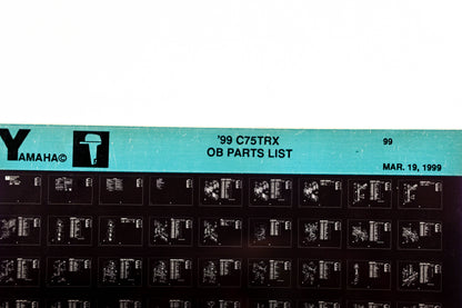 OEM Yamaha YR009-14 1999 C75TRX Parts List Microfiche