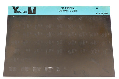 OEM Yamaha YR009-15 1999 P75THX Outboard Parts List Microfiche
