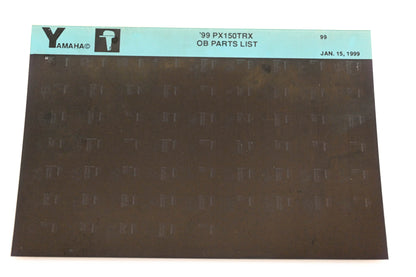 OEM Yamaha YR009-22 1999 PX150TRX Outboard Parts List Microfiche