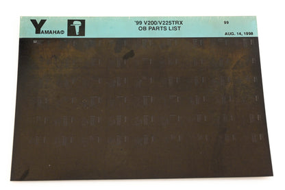 OEM Yamaha YR009-24 1999 V200/V225TRX Outboard Parts List Microfiche