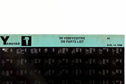 OEM Yamaha YR009-24 1999 V200/V225TRX Outboard Parts List Microfiche