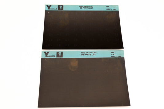 OEM Yamaha YR009-25 2000 DX150TLRY Outboard Parts List Microfiche Lot