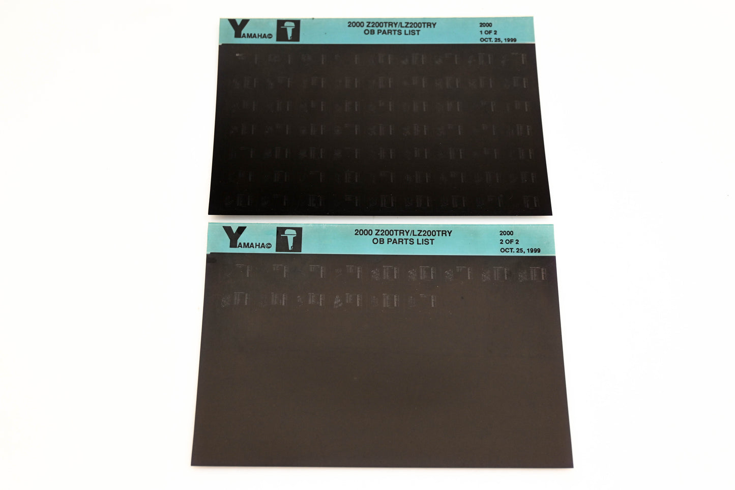 OEM Yamaha YR009-26 2000 Z200TRY/LZ200TRY Outboard Parts List Microfiche Lot
