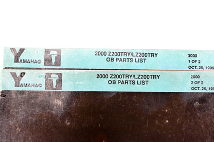 OEM Yamaha YR009-26 2000 Z200TRY/LZ200TRY Outboard Parts List Microfiche Lot