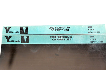 OEM Yamaha YR009-28 2000 F50/T50TLRY Outboard Parts List Microfiche Lot
