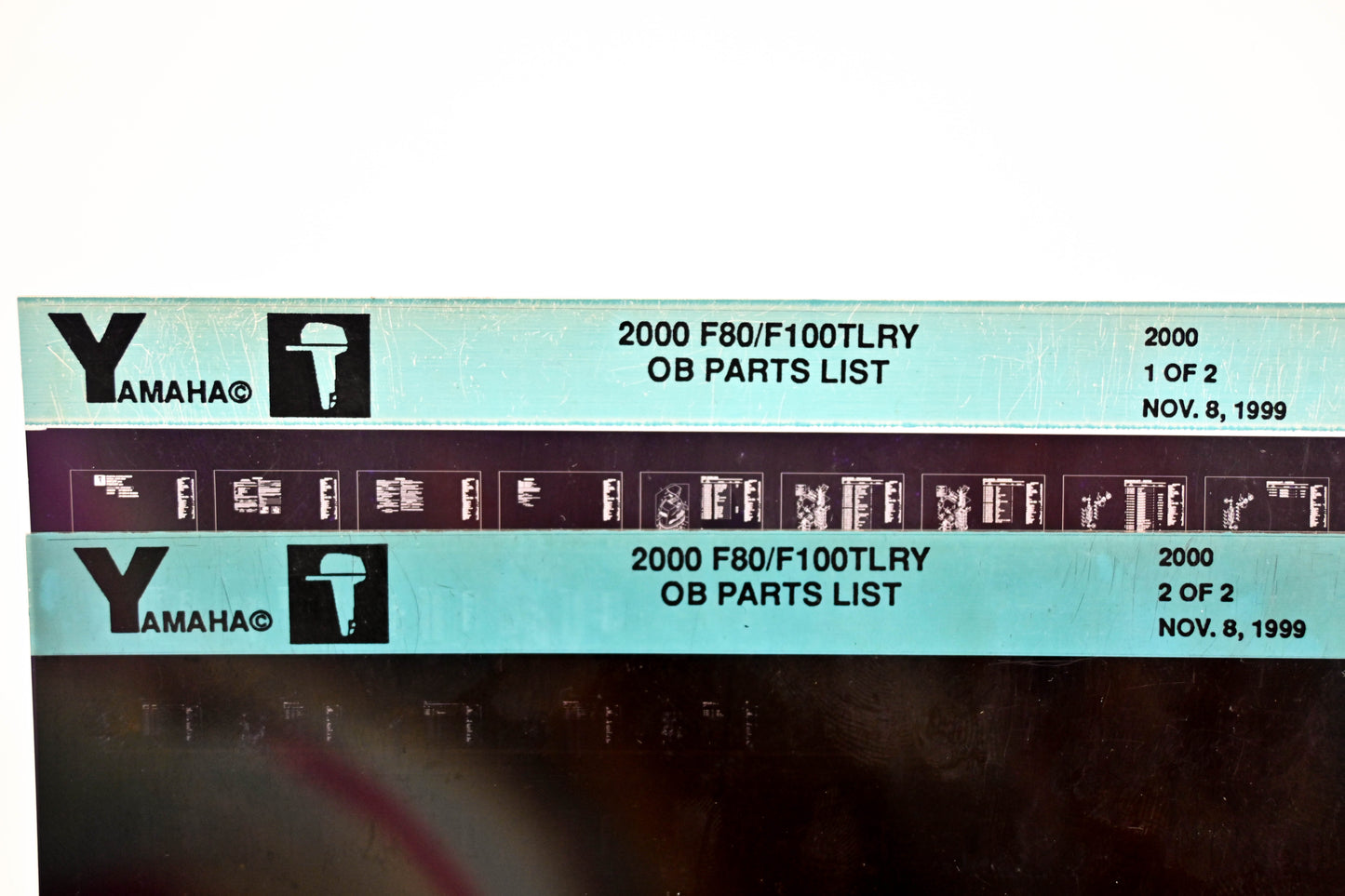 OEM Yamaha YR009-29 2000 F80/F100TLRY Outboard Parts List Microfiche Lot