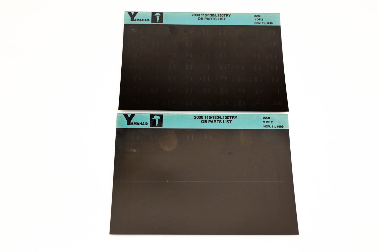 OEM Yamaha YR009-32 2000 115/130/L130TRY Outboard Parts List Microfiche Lot