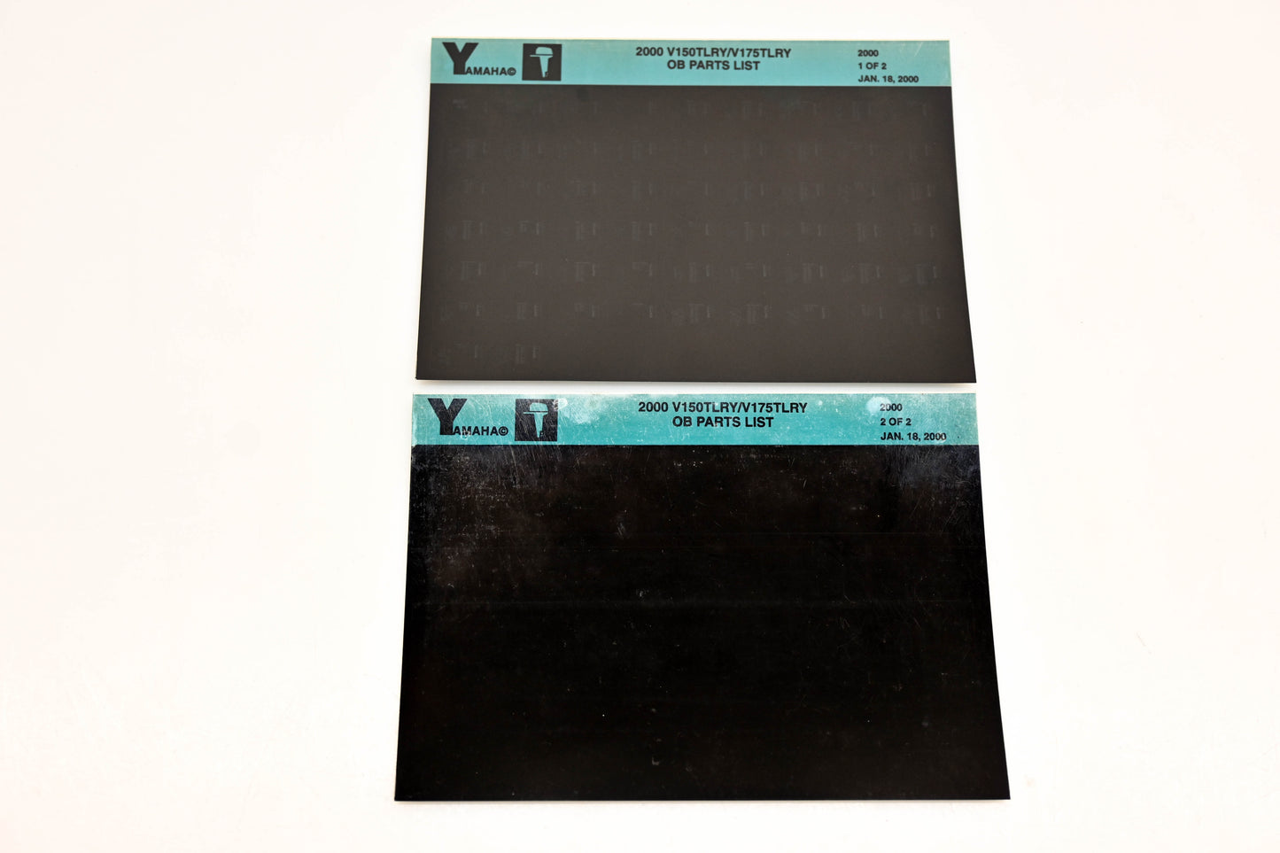 OEM Yamaha YR009-33 2000 V150TLRY/V175TLRY Outboard Parts List Microfiche Lot