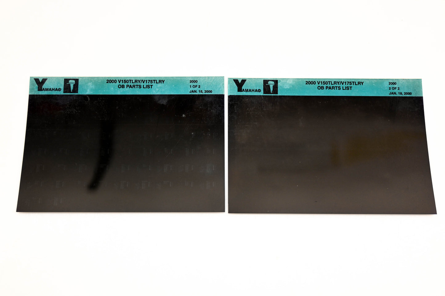 OEM Yamaha YR009-33 2000 V150TLRY/V175TLRY Outboard Parts List Microfiche Lot