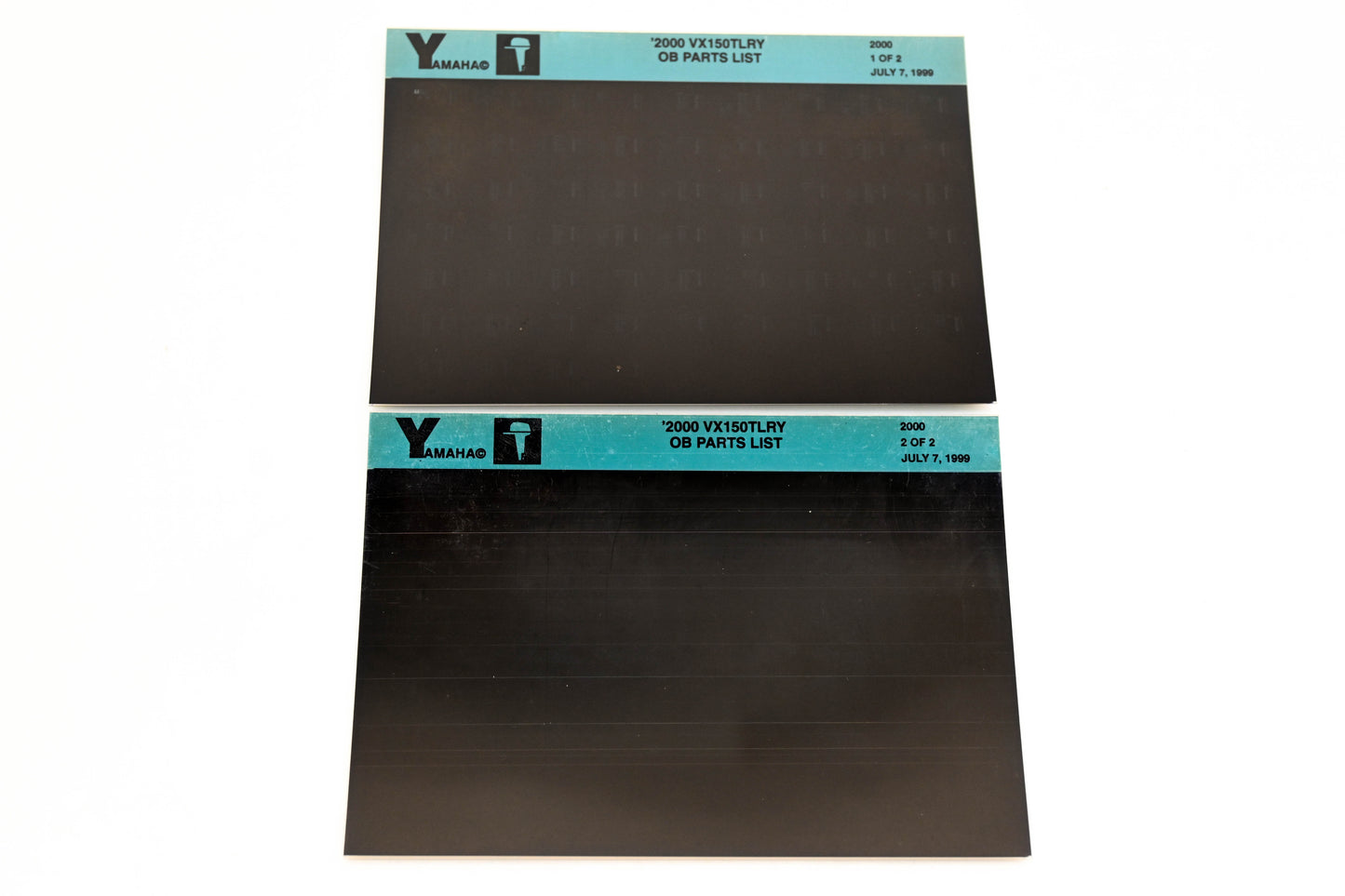 OEM Yamaha YR009-35 2000 VX150TLRY Outboard Parts List Microfiche Lot