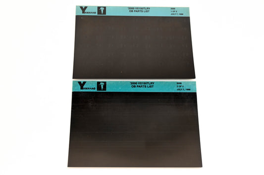 OEM Yamaha YR009-35 2000 VX150TLRY Outboard Parts List Microfiche Lot