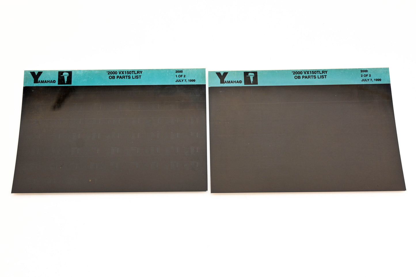OEM Yamaha YR009-35 2000 VX150TLRY Outboard Parts List Microfiche Lot
