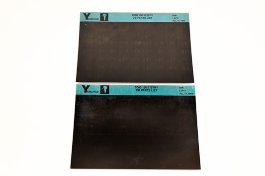 OEM Yamaha YR009-37 2000 150/175TRY Outboard Parts List Microfiche Lot