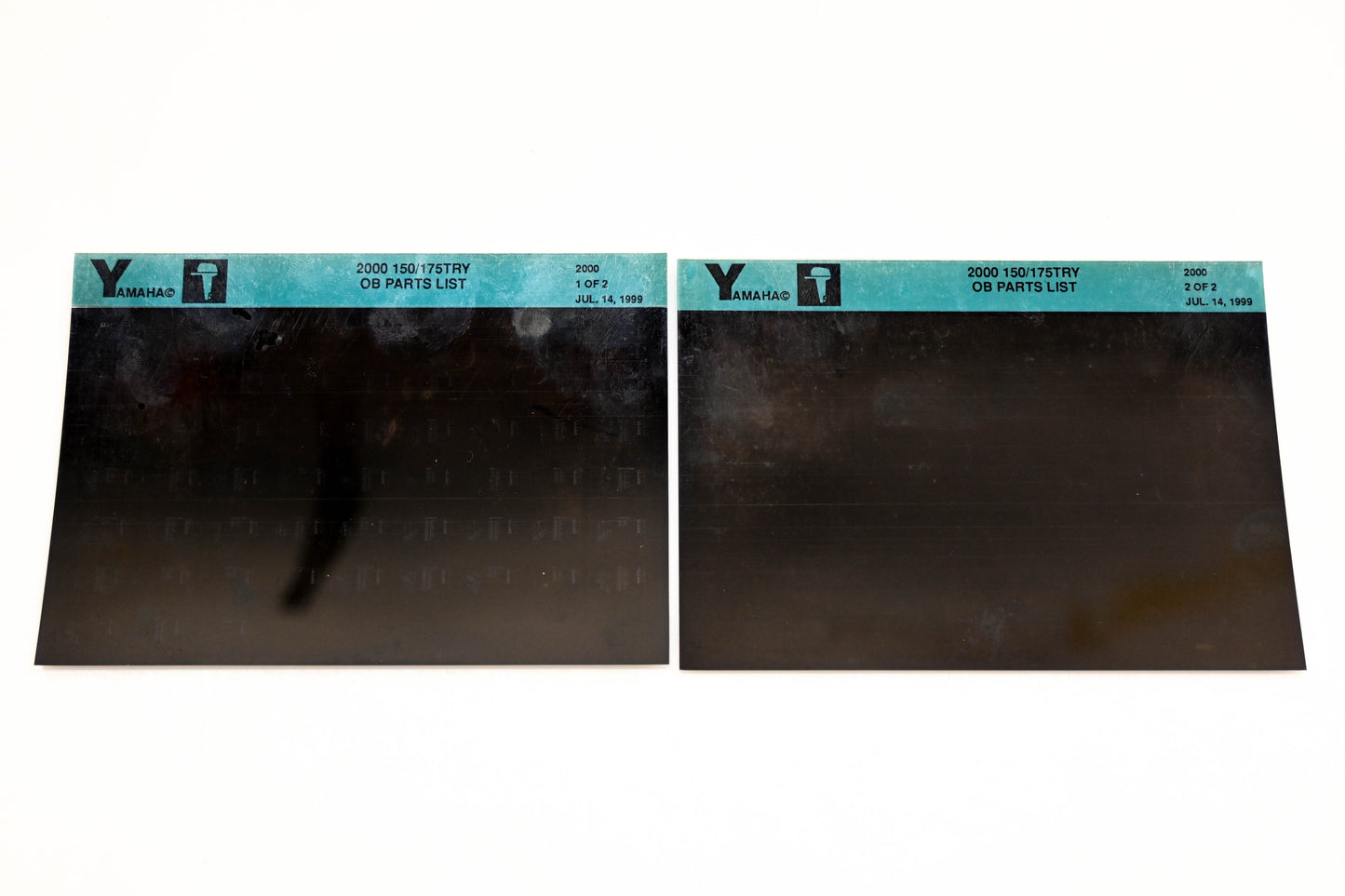 OEM Yamaha YR009-37 2000 150/175TRY Outboard Parts List Microfiche Lot