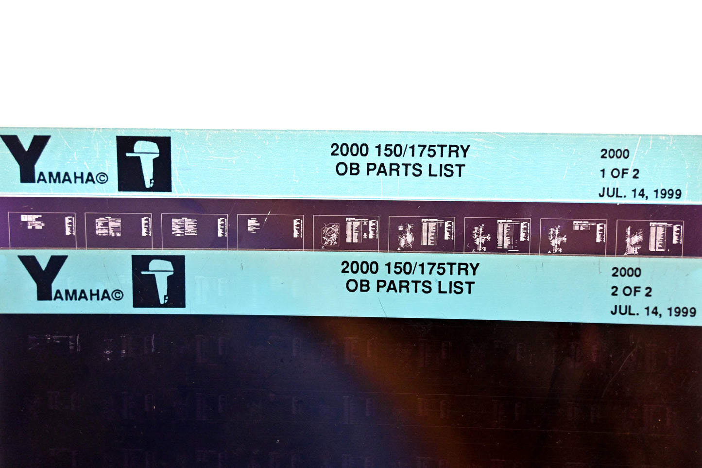 OEM Yamaha YR009-37 2000 150/175TRY Outboard Parts List Microfiche Lot