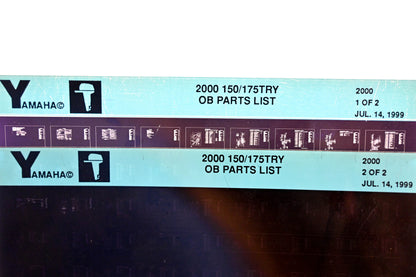 OEM Yamaha YR009-37 2000 150/175TRY Outboard Parts List Microfiche Lot